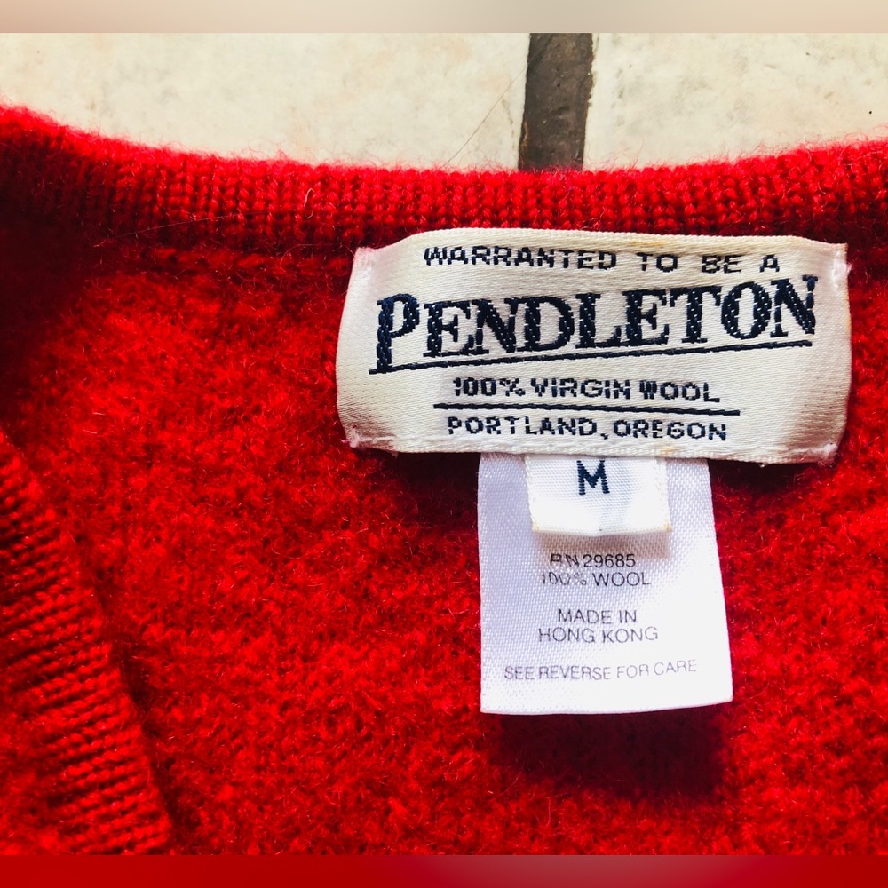 Pendleton Vibrant Red Wool Knit